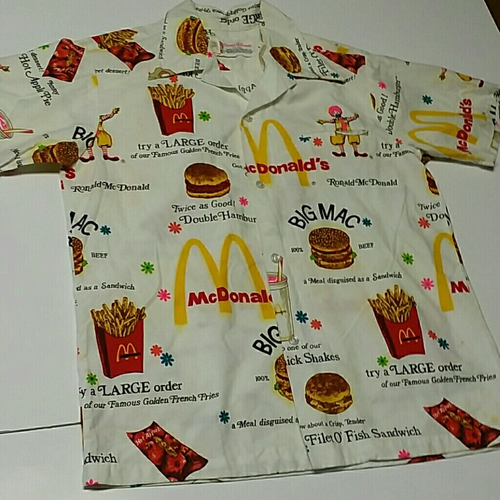 RARE VINTAGE Ronald McDonald Hawaiian Shirt